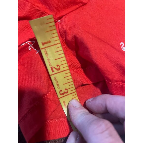 J. Crew Womens Flamingo Embroidered Red Chino Shorts 100% Cotton Size 0 - Picture 4 of 6